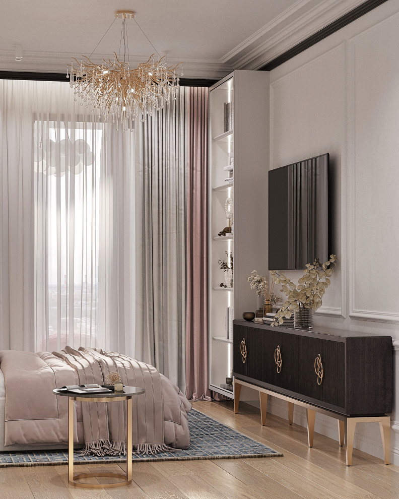 Стильный интерьер с элементами ар-деко в ЖК Петровский квартал на воде - 99 м2