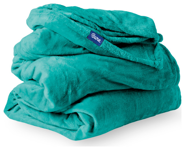 Bare Home Microplush Fleece Blanket, Emerald, Twin/Twin Xl