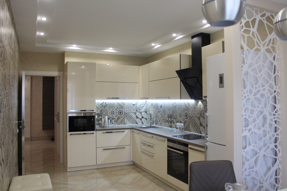 Реализованный проект Кухня-Столовая 17,5 кв.м в современной квартире