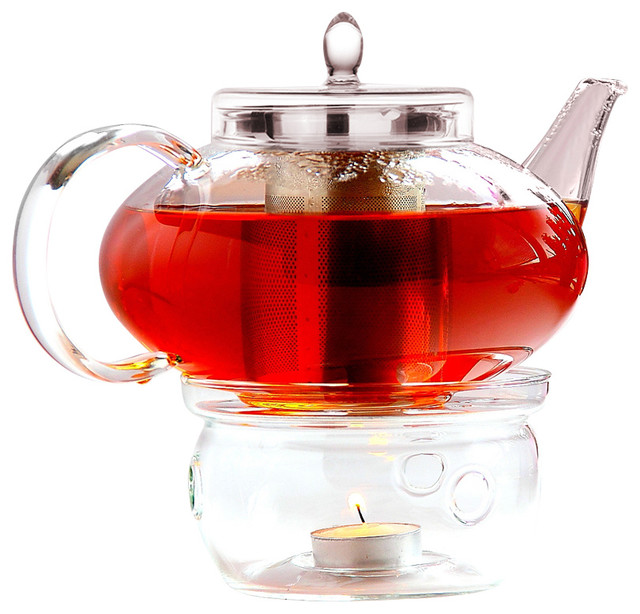 Tea Beyond Glass Teapot Harmony, 42oz/1242ml With Tea Warmer Cozy by