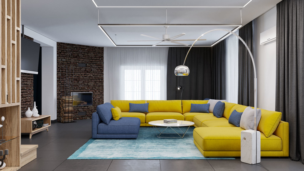 "Жилой дом с. Счастливое". Гостиная