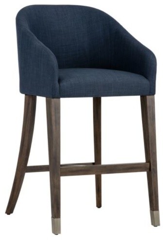 Barrel Back Stool, Bar Height - Transitional - Bar Stools And Counter ...