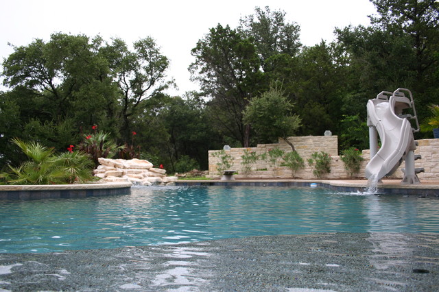 Pool Slides traditional-swimming-pool-and-hot-tub