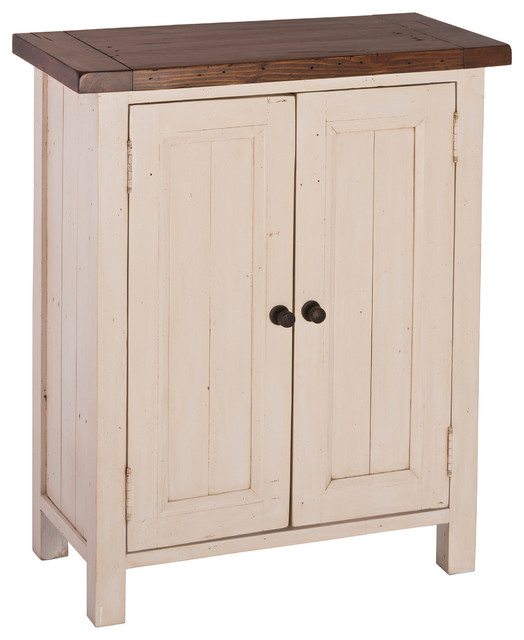 Tuscan Retreat 2 Door Small Cabinet Farmhouse Accent Chests And Tuscan Retreat 2 Door Small Cabinet Country White With Antique Pine Top