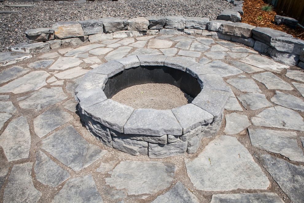 Inspiration for a rustic home design remodel in Calgary