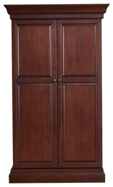 Ashton Wine Cabinet, Nut Brown - Traditional - Wine And Bar Cabinets ...