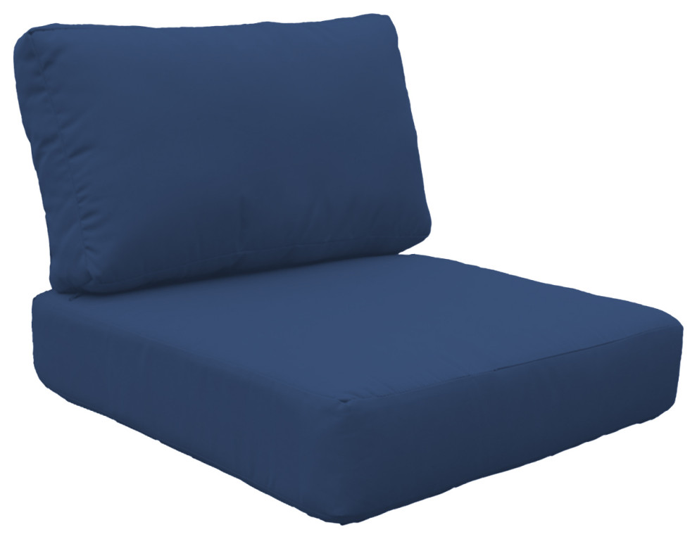 Covers for Low-Back Chair Cushions 6 inches thick, Navy