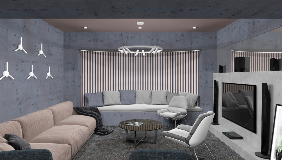 Дизайн проект цокольного этажа частного дома