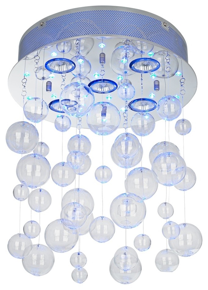 Possini Euro LED Light Show Bubbles Semi-Flush Ceiling Light