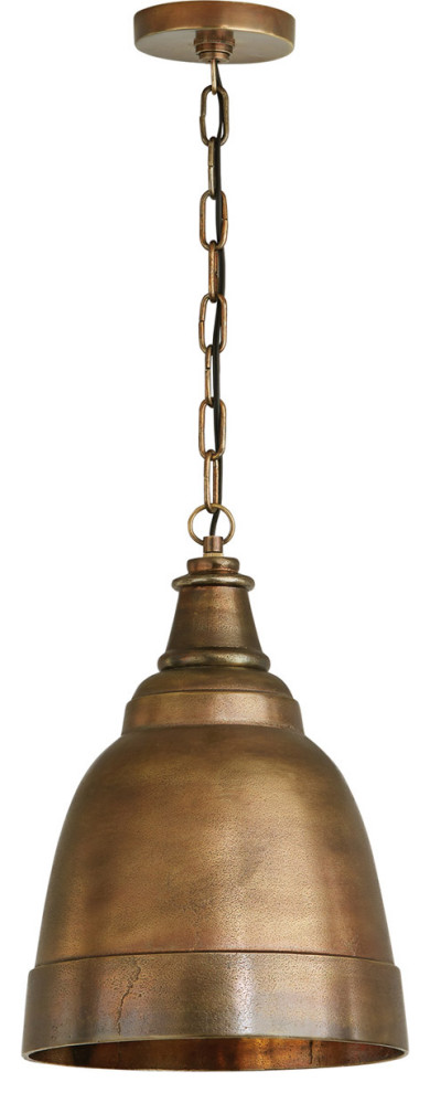 Regent 1 Light Pendant in Oxidized Brass