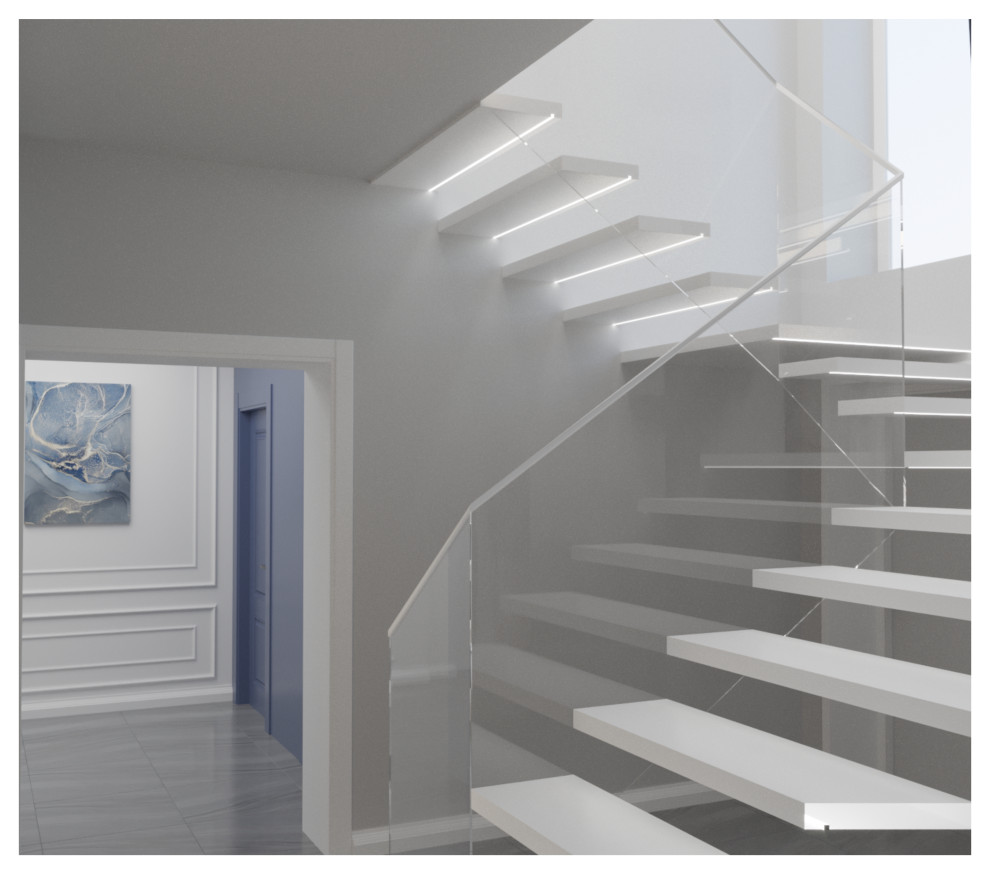 Проект интерьера двухэтажного дома