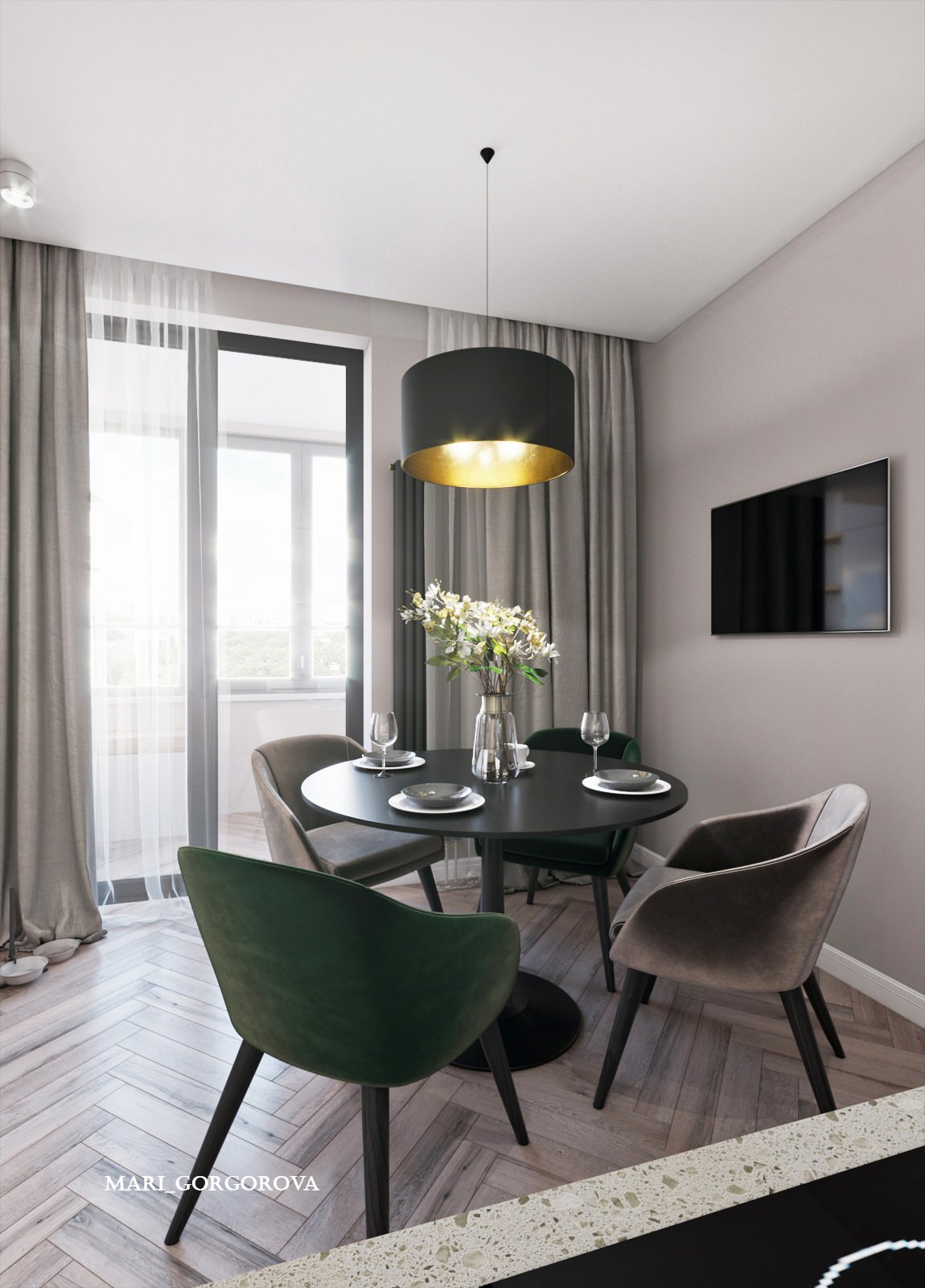 Трёхкомнатная квартира на ул. Обручевых