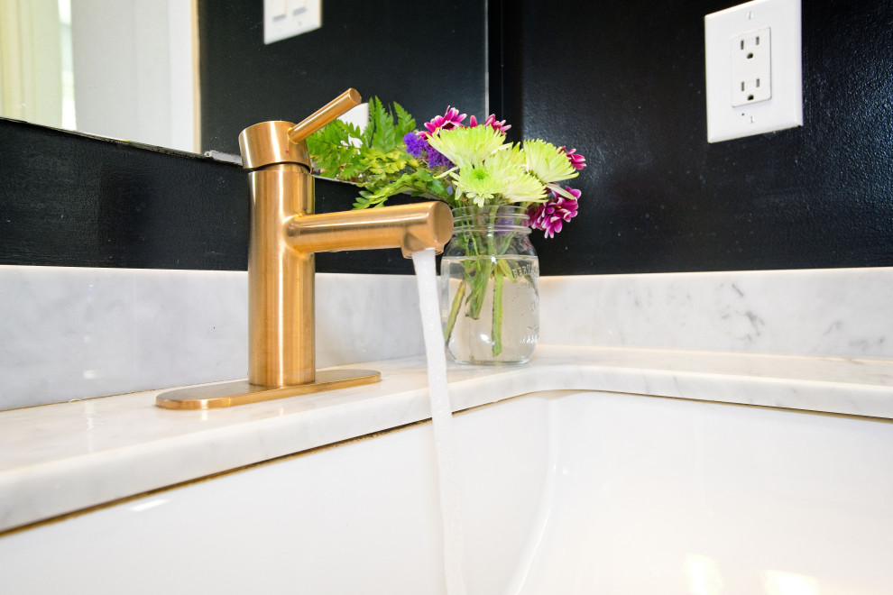 Black/White Hex Tile Kitchen and Bathrooms