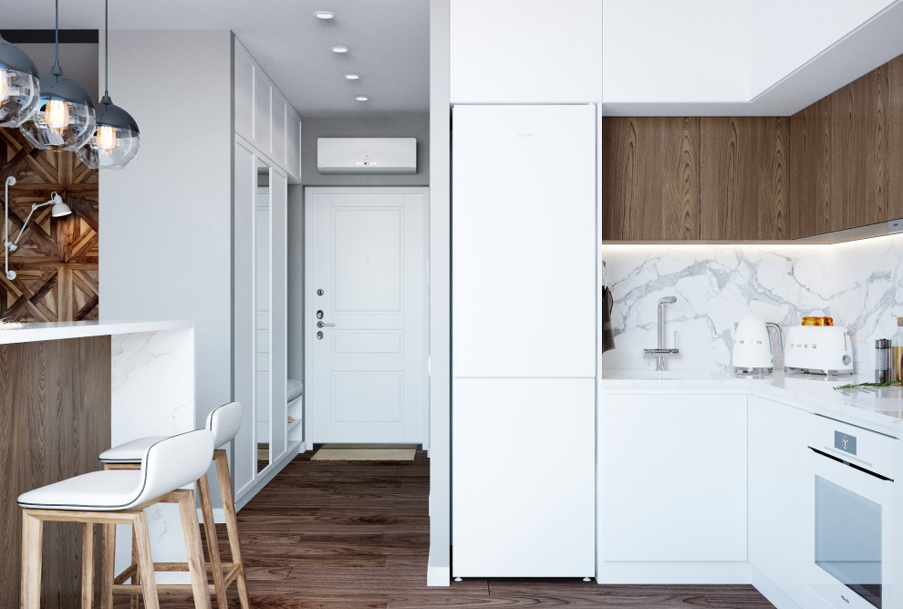 Квартира-студия в светлых тонах