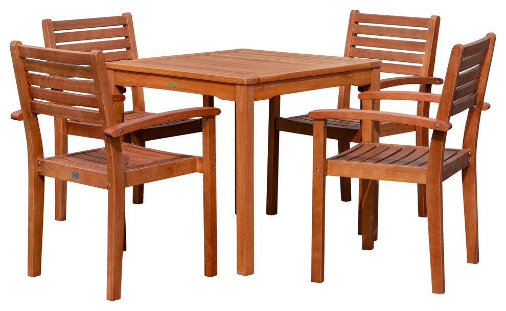 DTY Outdoor Living Leadville 5Piece Eucalyptus Dining Set