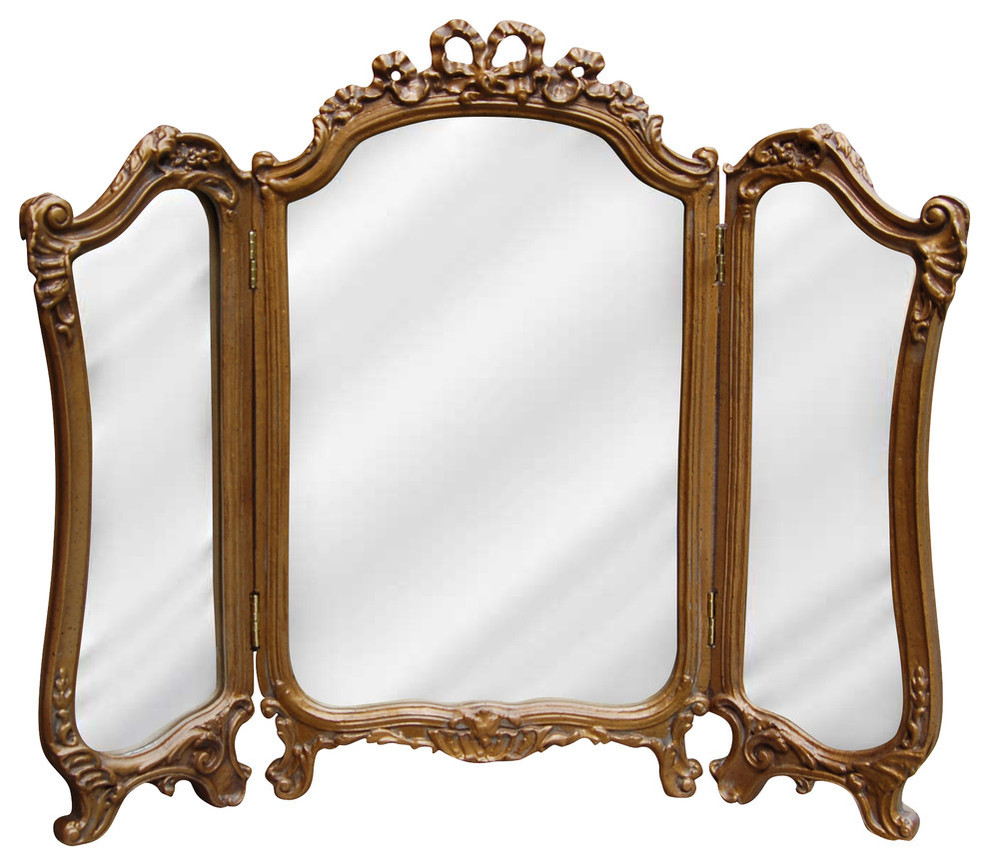 Brentwood 3Panel Mirror Victorian Bathroom Mirrors by Hickory