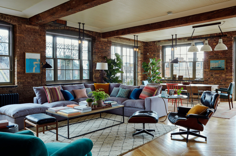 Photo of an industrial living room in London.