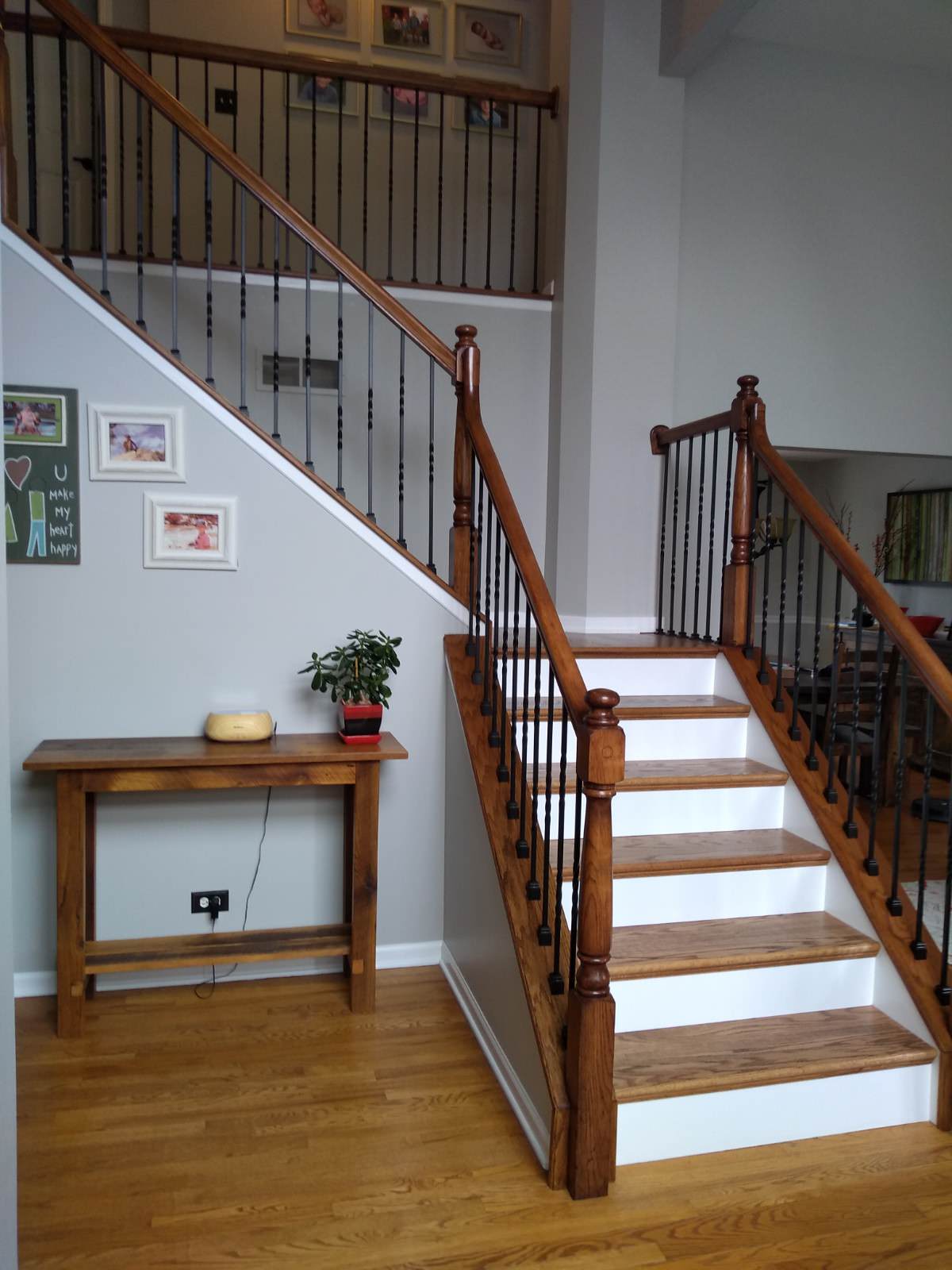 Staircase renovation with flooring