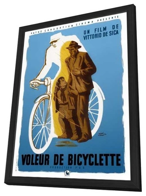 Bicycle Thieves 11 x 17 Movie Poster - French Style A - in Deluxe Wood Frame