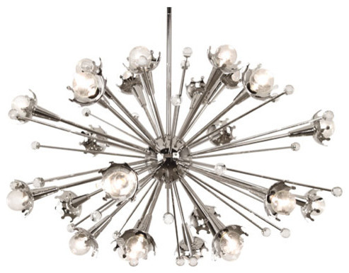 Robert Abbey S710 Jonathan Adler Sputnik 24 Light Chandelier in Polished Nickel