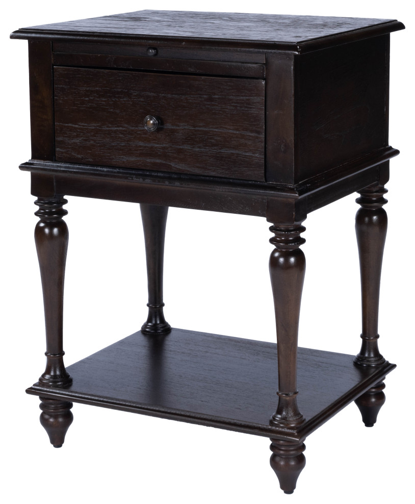 Ashburn Dark Brown Side Table, 4373403 Traditional Side Tables And End Tables by Kolibri