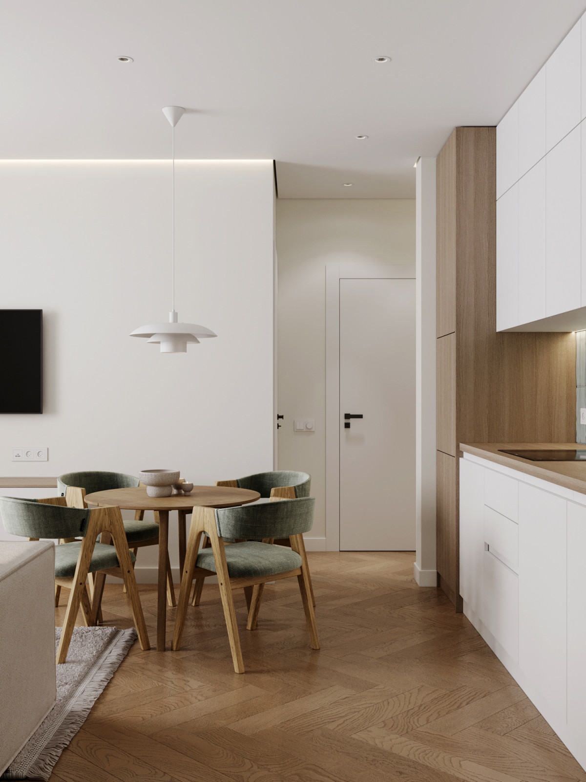 Трехкомнатная квартира в городе Дубнаа