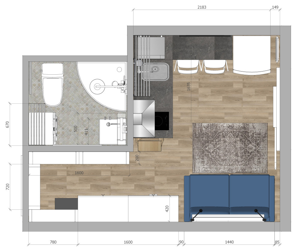 Супер маленькая студия 11м2