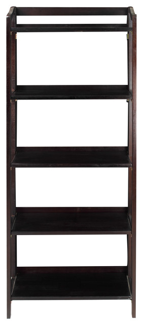Houzz Casual Home Stratford 3 Shelf Folding Bookcase Stratford 3 Shelf Folding Bookcase Espresso 5 Contemporary Bookcases
