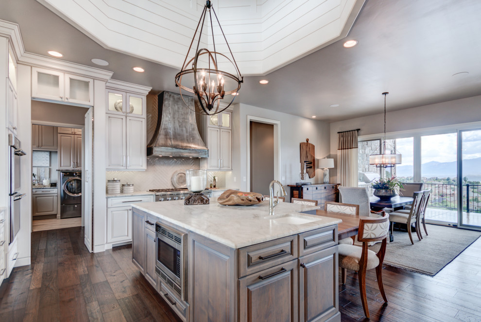 Inspiration for a transitional home design remodel in Denver
