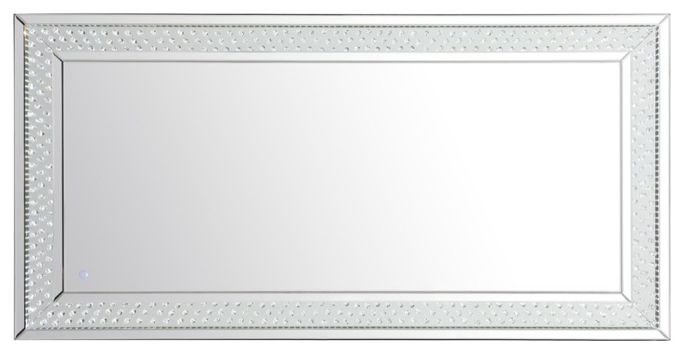 Elegant MRE93672 Raiden 36x72" LED Crystal Mirror Contemporary Wall