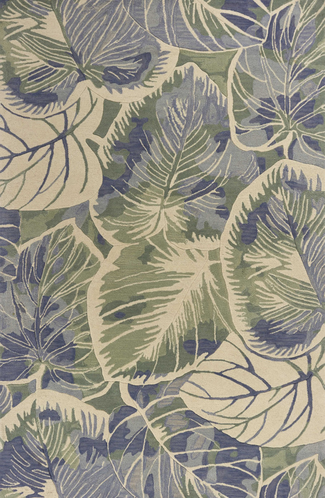 5 3 X 8 Wool Blue Green Area Rug Tropical Rugs By Lighting Jungle - Blue Green Wool Area Rug 5 3 X 8 Wool Blue Green Area Rug Tropical Rugs By Lighting Jungle - Blue Green Wool Area Rug