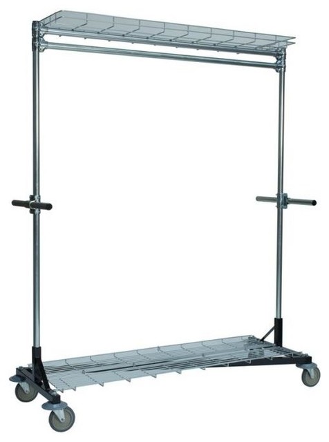 garment rack with top shelf