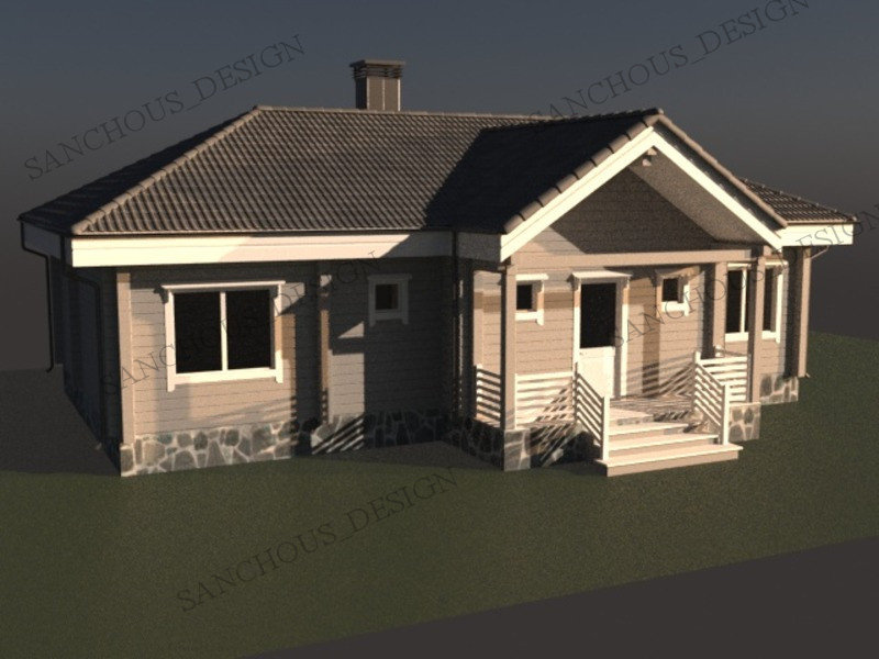 3D визуализация фасада дома