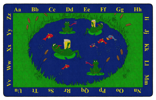 Flagship Carpets FE142-44A 7'6"x12' Frogs Educational Rug
