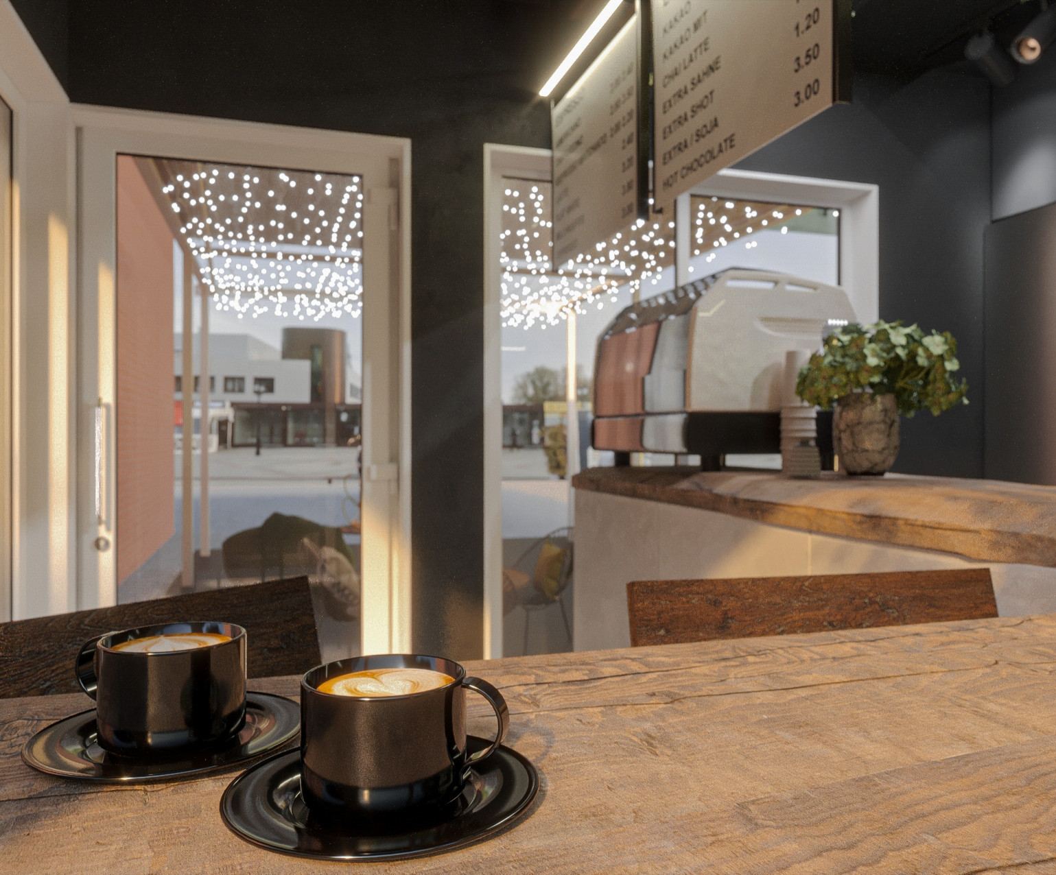 Дизайн экстерьера и интерьера кофейни/кальянной