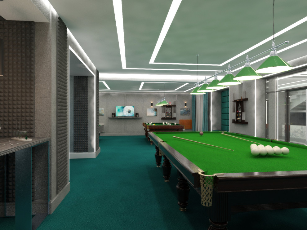 Бильярдный зал в гостинице Октябрьская