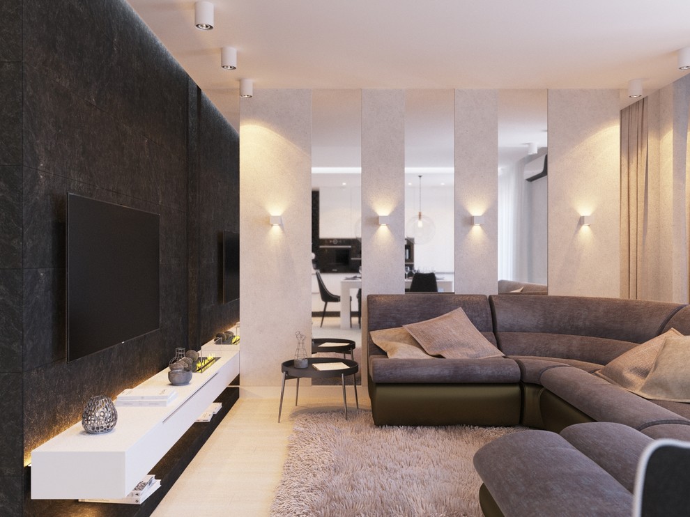 Кухня-гостиная для большой семьи