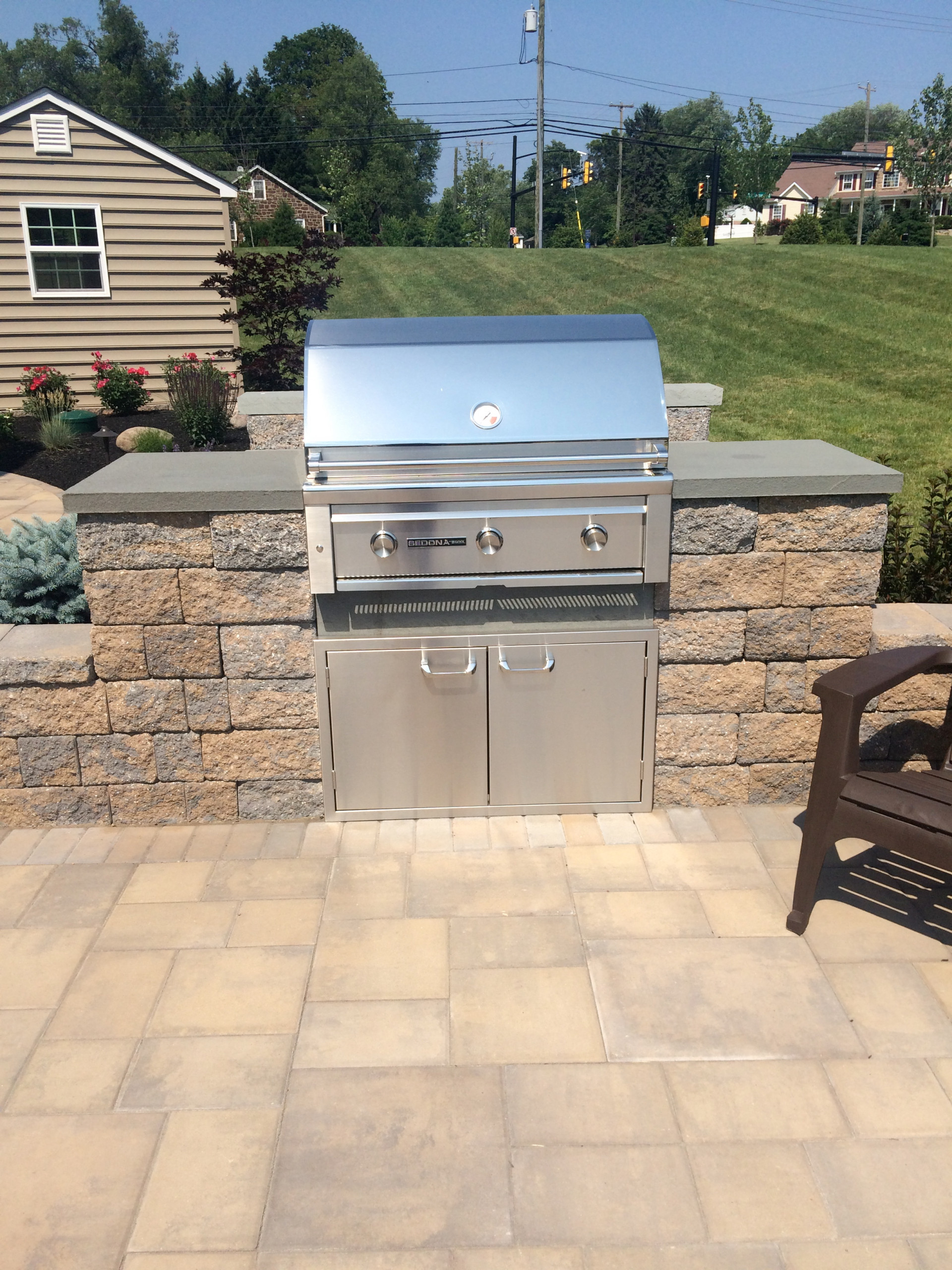 Patio with outdoor grill