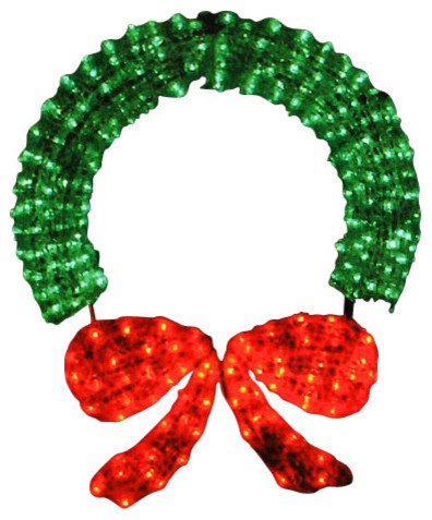 Lighted Crystal 3 D Outdoor Wreath Decoration 48 Lighted Crystal 3 D Outdoor Wreath Decoration 48