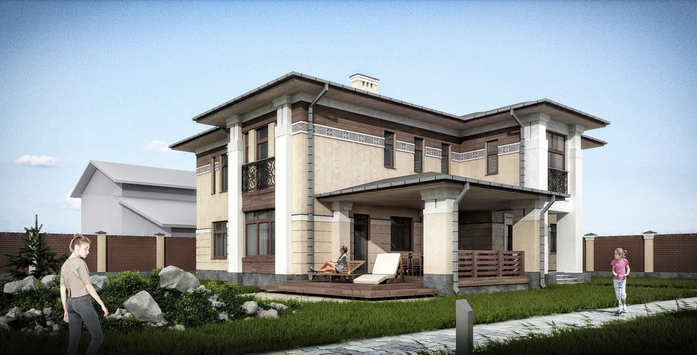 Индивидуальный дом 350 м2 с гаражом и баней в поселке Московский