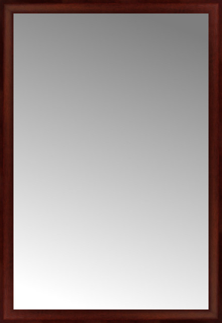 40"x58" Custom Framed Mirror, Dark Red
