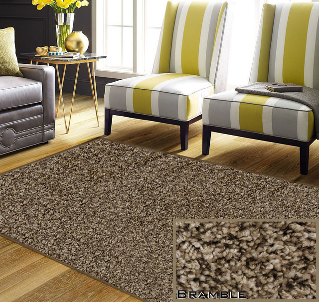 Warm Touch 35 oz. Carpet Rug Collection Browest, Bramble Round 12'