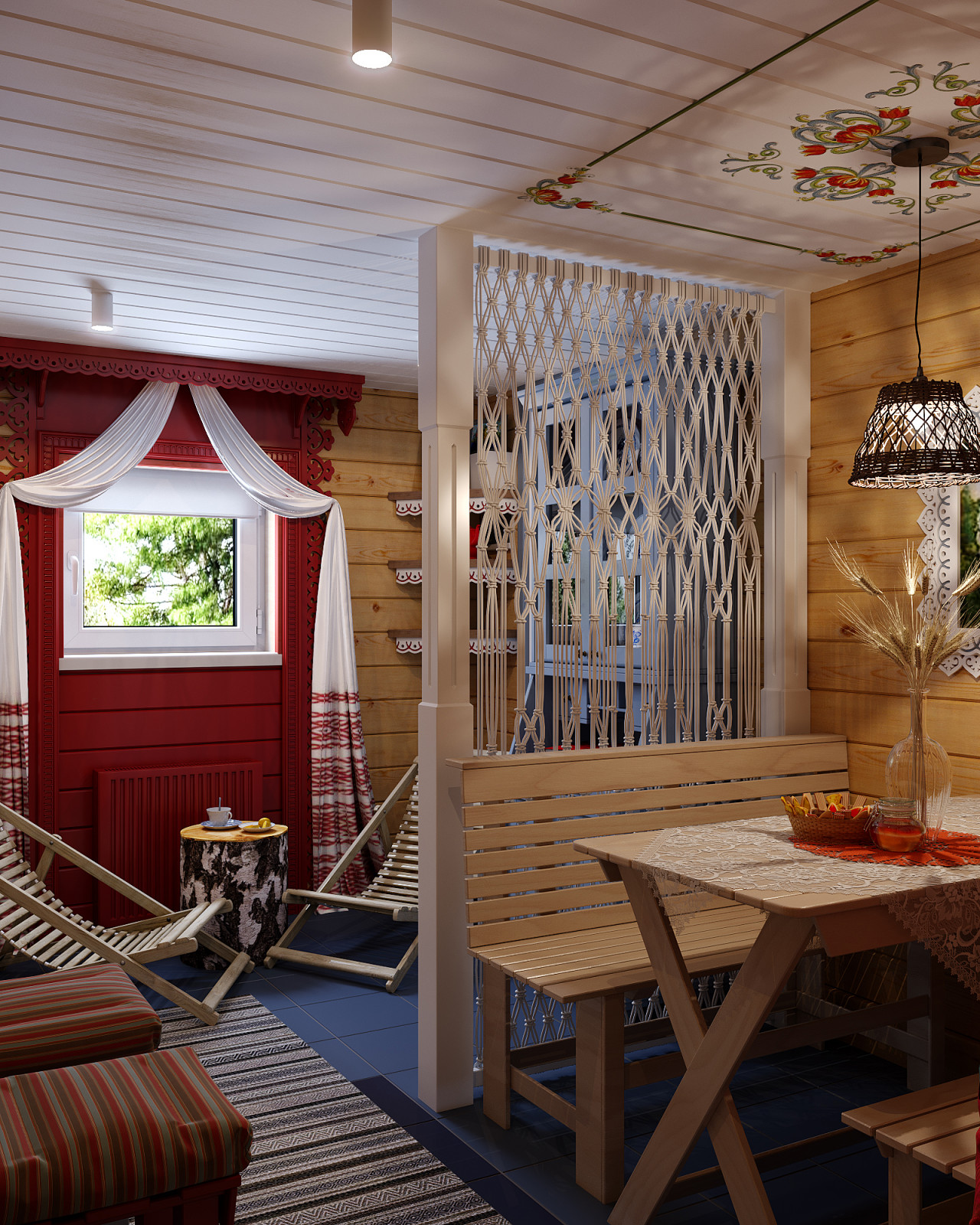 Баня с русскими мотивами