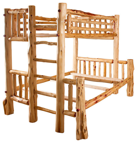 Rustic Red Cedar Log Full Over Queen Bunk Bed Beds Rustic Red Cedar Log Full Over Queen Bunk Bed Beds By Furniture Barn Usa