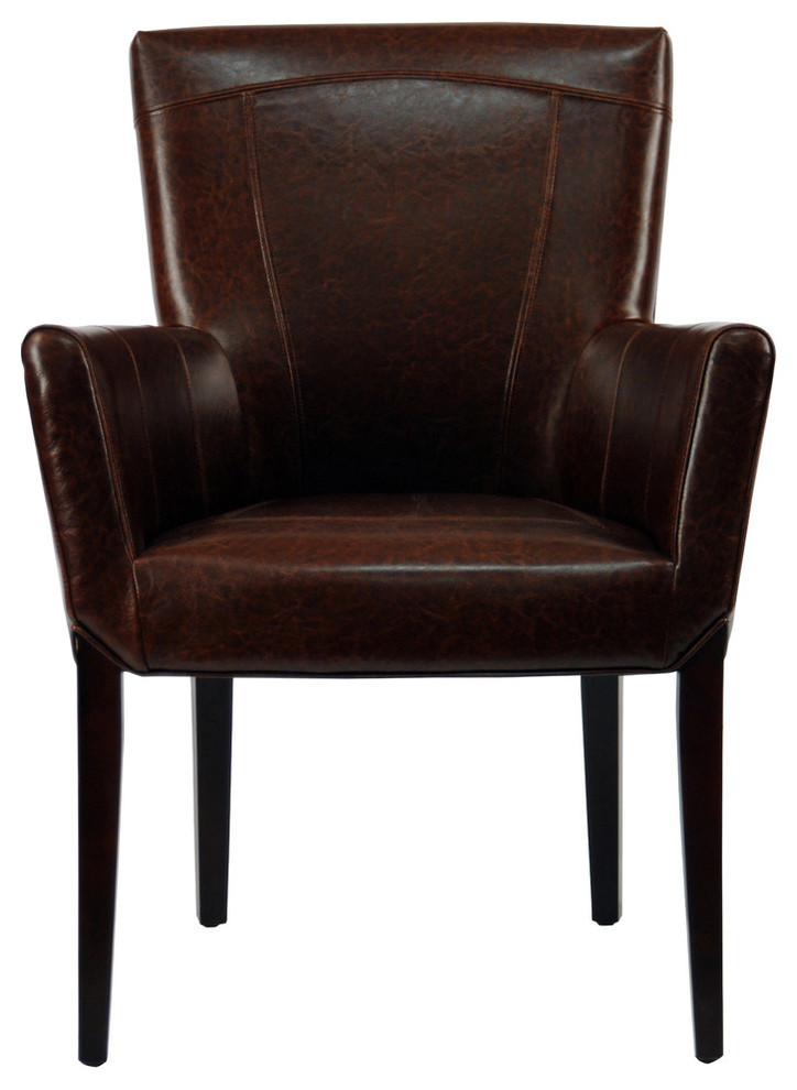 Safavieh Ken Leather Arm Chair, Brown