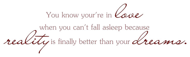 Decal Wall Sticker Your In Love When You Can't Fall Asleep, Multi