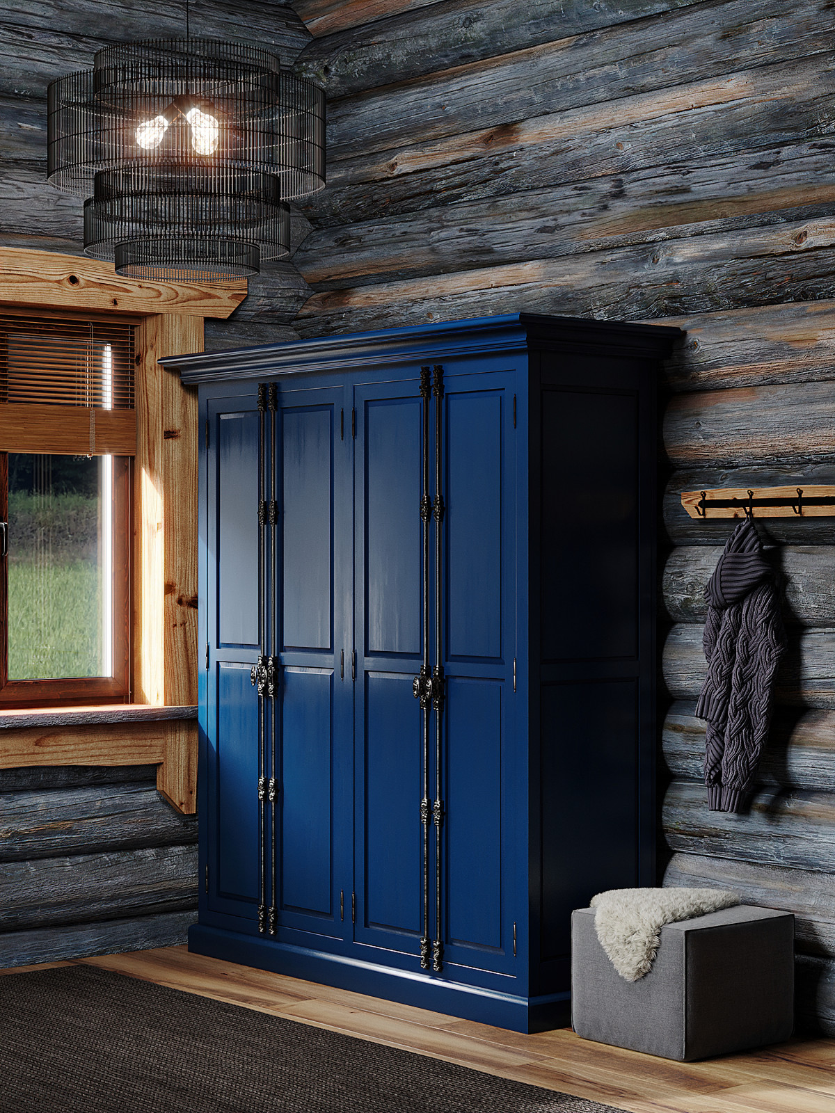 Дом из кело для рыбалки. Спальня