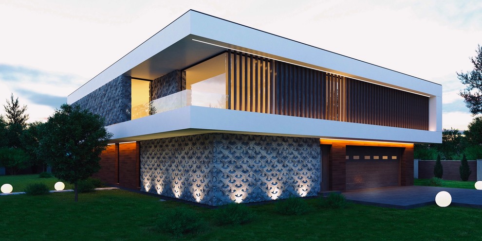 Архитектурный проект дома в стиле минимализм