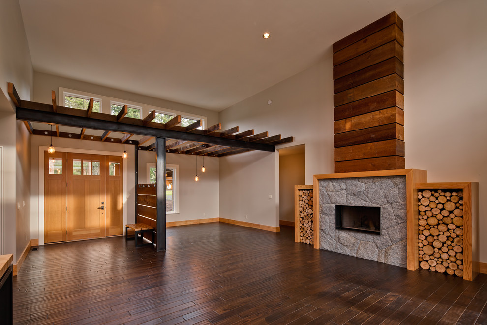 Example of an eclectic home design design in Seattle