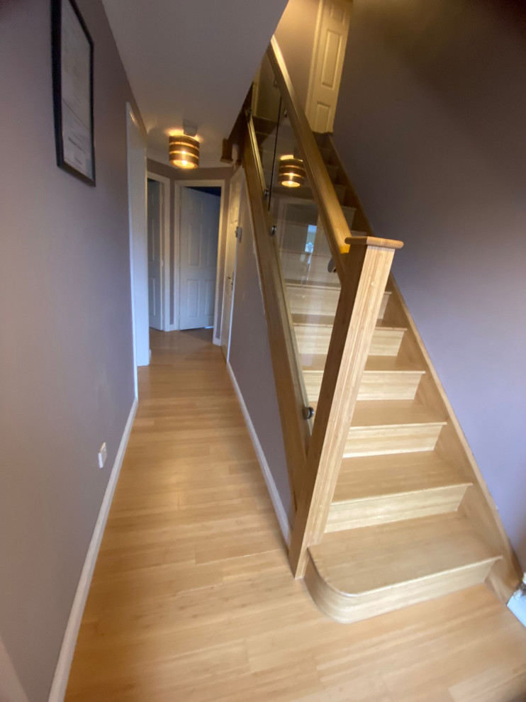 Photo of a small modern staircase in Hertfordshire.